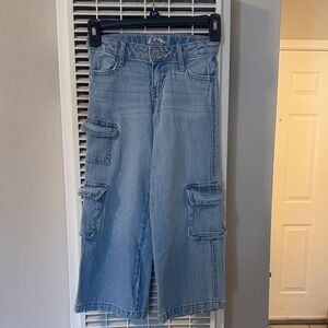 Set 2 art class Light Blue Wide-Leg Cargo Jeans girls